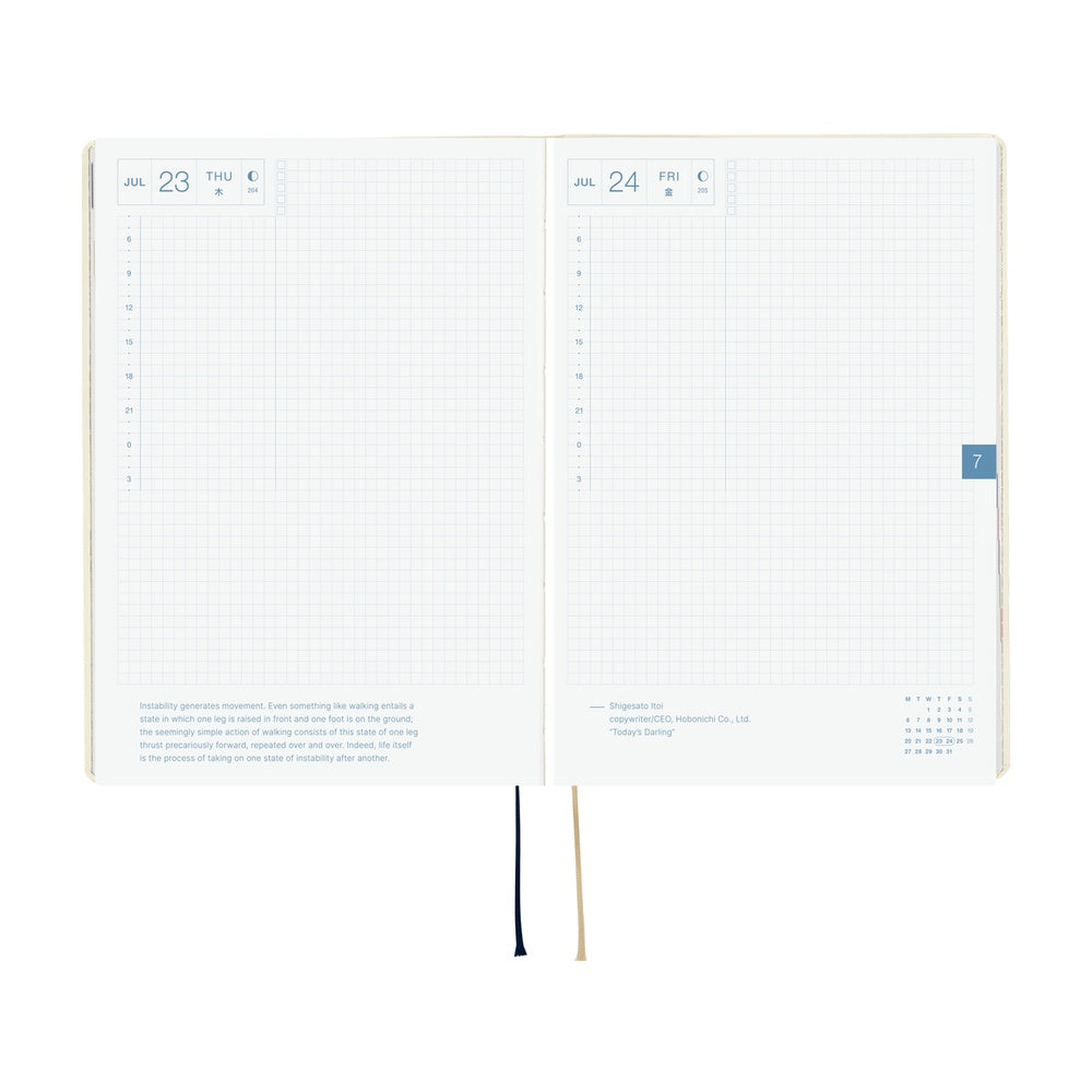 Hobonichi -2026 HON, Slash (Ivory) | A5 English