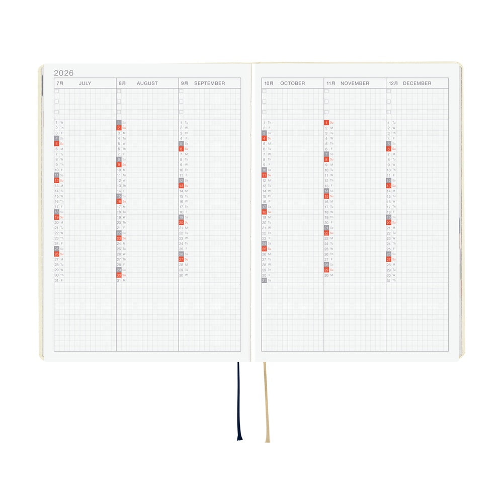 Hobonichi -2026 HON, Slash (Ivory) | A5 English