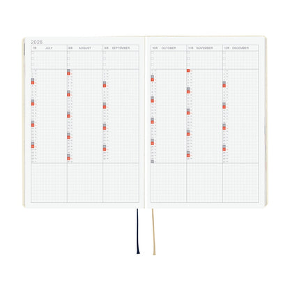 Hobonichi -2026 HON, Slash (Ivory) | A5 English