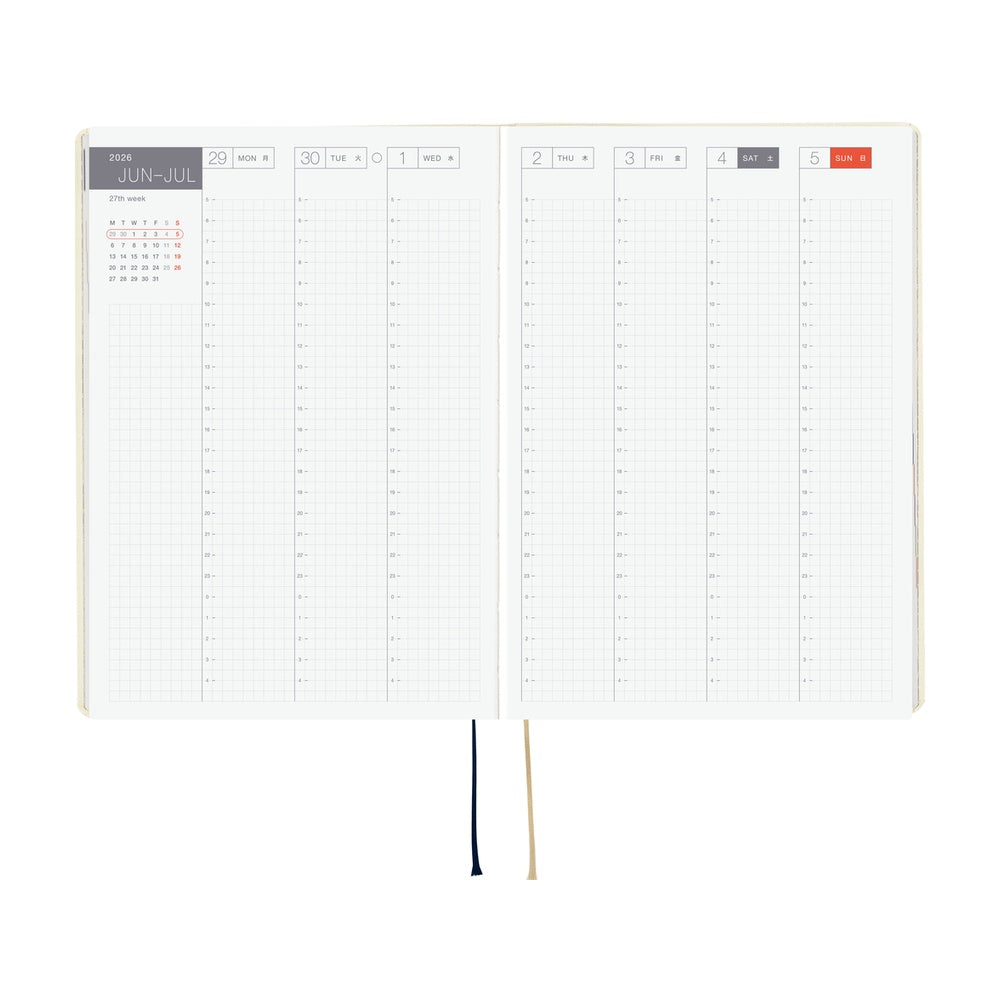 Hobonichi -2026 HON, Slash (Ivory) | A5 English