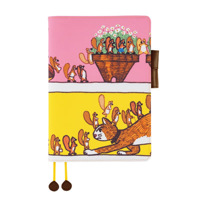 Hobonichi - 100%ORANGE: Where’s the Squirrel Going | A5 Cousin Cover