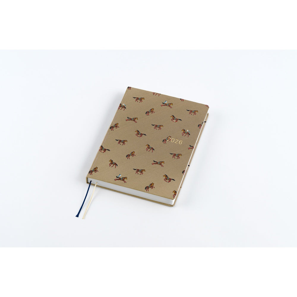 Hobonichi - 2026 HON, Bow & Tie: Galloping Horses | A5 English
