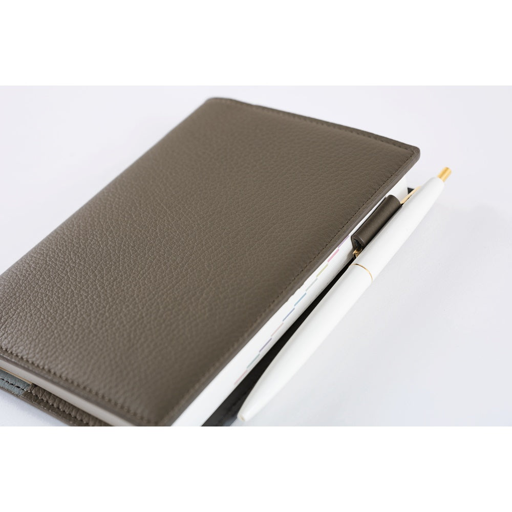 Hobonichi - Leather: Taut (Grey & Light Blue) | A6 Techo Cover