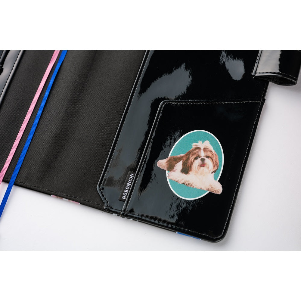 Hobonichi - Candy Stripper: Random Dog & Cat (Black) | A5 Cousin Cover
