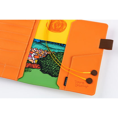 Hobonichi - 100%ORANGE: Where’s the Squirrel Going | A5 Cousin Cover