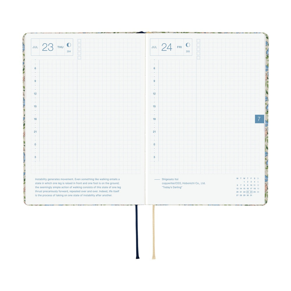 Hobonichi - 2026 HON, Liberty Fabrics: Sasha Kiora | A6 English