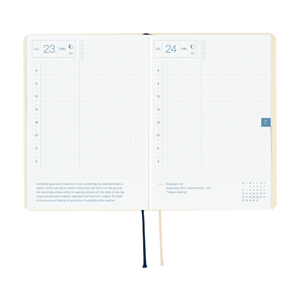 Hobonichi - 2026 HON, Slash (Ivory) | A6 English