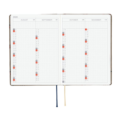 Hobonichi - 2026 HON, Bow & Tie: Galloping Horses | A6 English