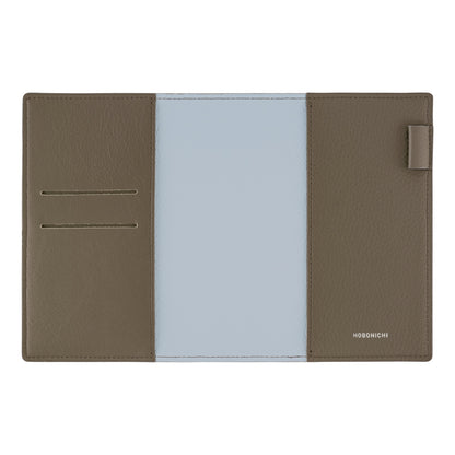 Hobonichi - Leather: Taut (Grey & Light Blue) | A6 Techo Cover