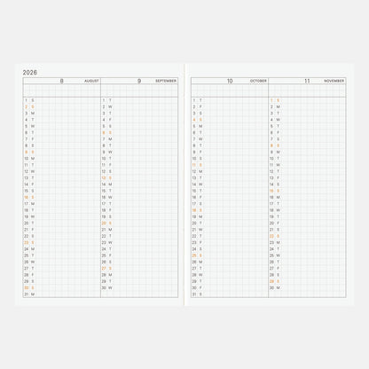 Hobonichi - 2026 Techo Planner Book | A6 English