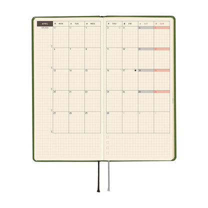 Hobonichi - 2026 Weeks, Colors: Antique Green | English