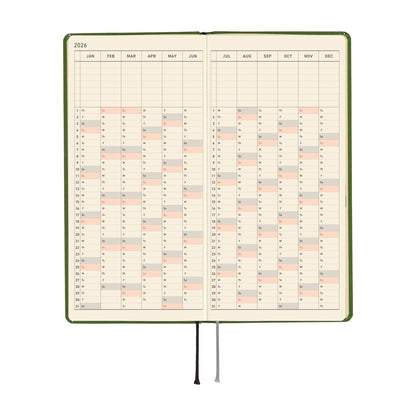 Hobonichi - 2026 Weeks, Colors: Antique Green | English