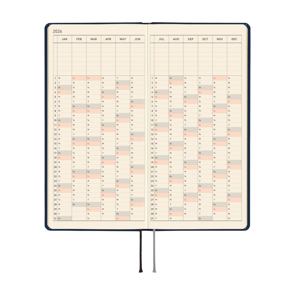 [Pre-Order] Hobonichi - 2026 Weeks Mega, Colors: Cosmo Blue | English