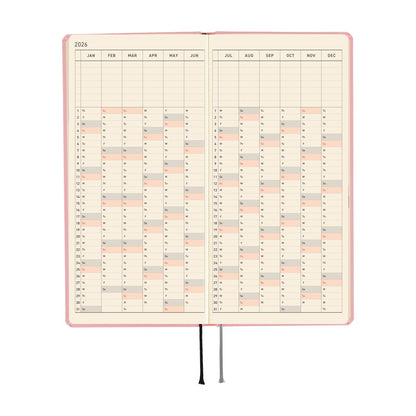 Hobonichi - 2026 Weeks, Colors: Strawberry Milk | English