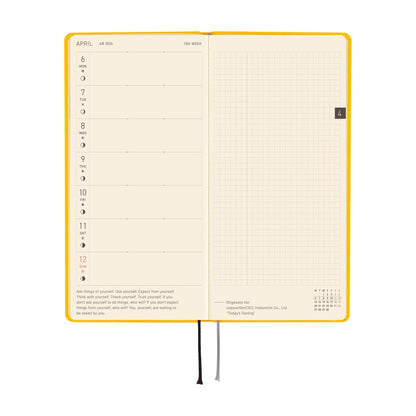 Hobonichi - 2026 Weeks, Colors: Full Moon Yellow | English