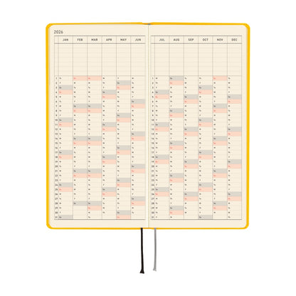 Hobonichi - 2026 Weeks, Colors: Full Moon Yellow | English