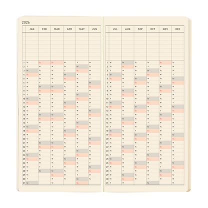 Hobonichi - 2026 Weeks Mega, Sneaker: Tomato Red | English
