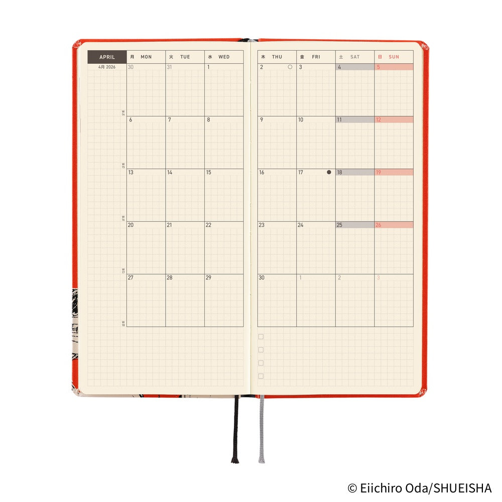 [Pre-Order] Hobonichi - 2026 Weeks, ONE PIECE Magazine: Straw Hat Luffy (Red)