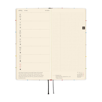 Hobonichi - 2026 Weeks, 100%ORANGE: Squirrel’s Moving Day | English