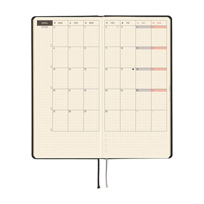 Hobonichi - 2026 Weeks, Paper Series: Black Gingham | English