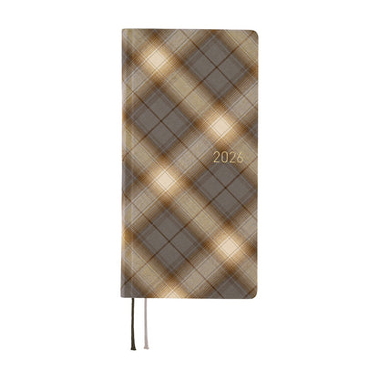 Hobonichi - 2026 Weeks, Shirt Fabric: Foggy Plaid | English