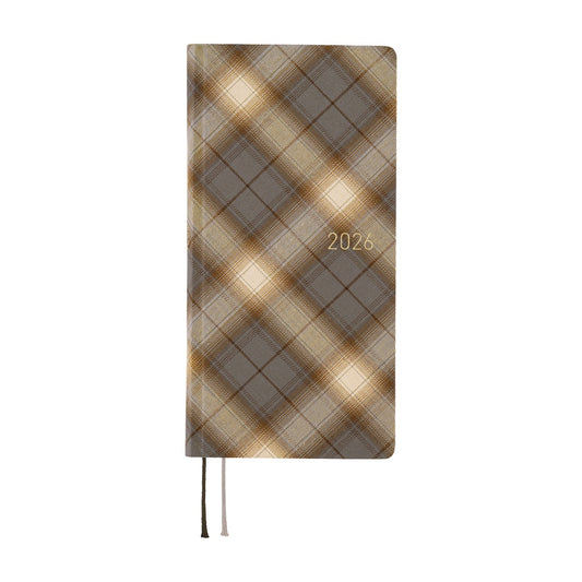 Hobonichi - 2026 Weeks, Shirt Fabric: Foggy Plaid | English