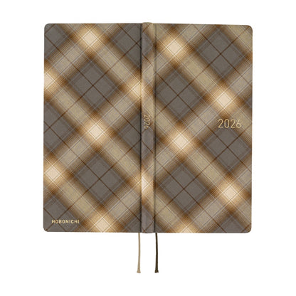 Hobonichi - 2026 Weeks, Shirt Fabric: Foggy Plaid | English