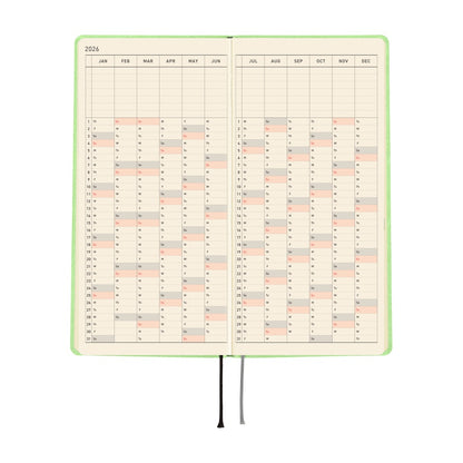 Hobonichi - 2026 Weeks, Smooth: Melon Sorbet | English
