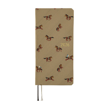 Hobonichi - 2026 Weeks, Bow & Tie: Galloping Horses | English