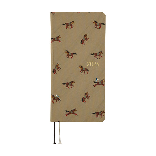 Hobonichi - 2026 Weeks, Bow & Tie: Galloping Horses | English