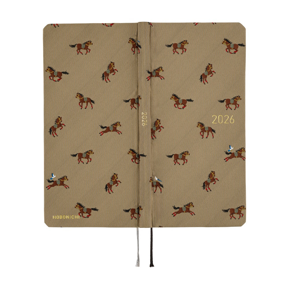 Hobonichi - 2026 Weeks, Bow & Tie: Galloping Horses | English