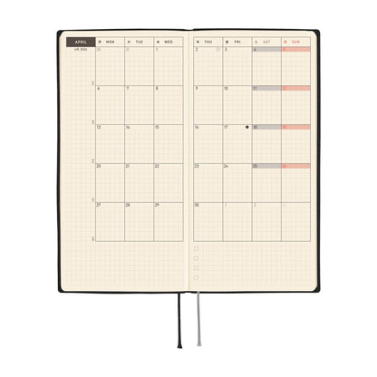 Hobonichi - 2026 Weeks, White Line: Black | English