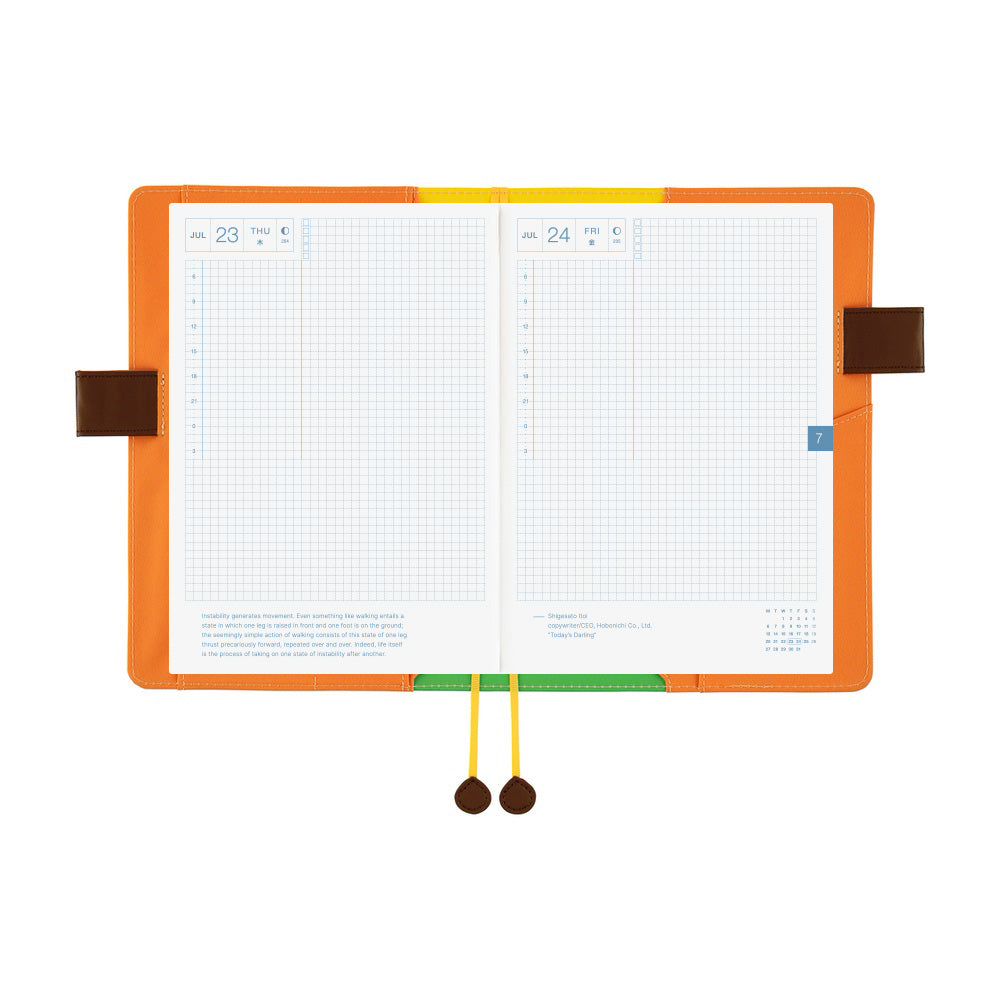 Hobonichi - 100%ORANGE: Where’s the Squirrel Going | A5 Cousin Cover