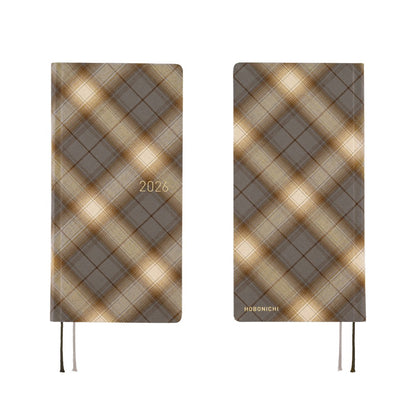 Hobonichi - 2026 Weeks, Shirt Fabric: Foggy Plaid | English