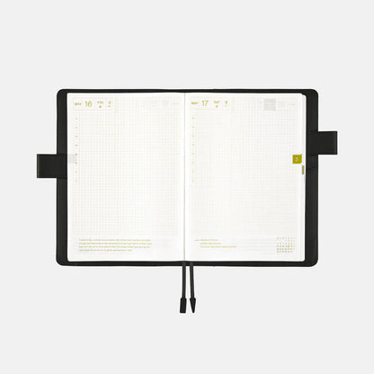 Hobonichi - Leather: TS Basic (Black) | A5 Cousin Cover