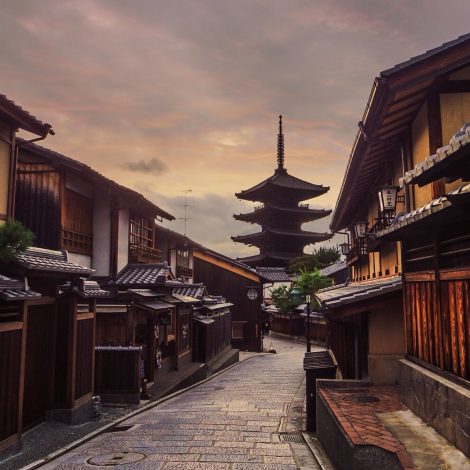 Kyoto Old Streets as dusk