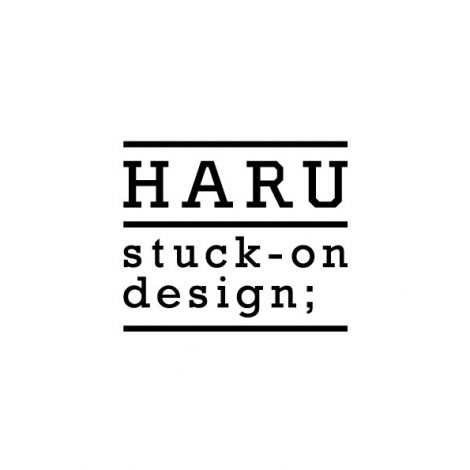 HARU stuck-on design Logo