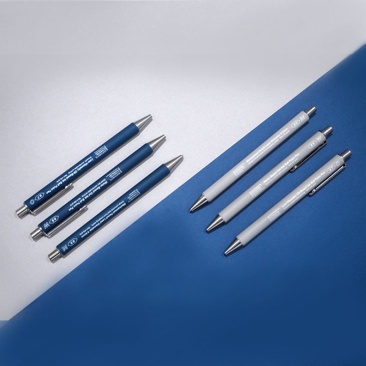 Blue and Grey Writing Sets