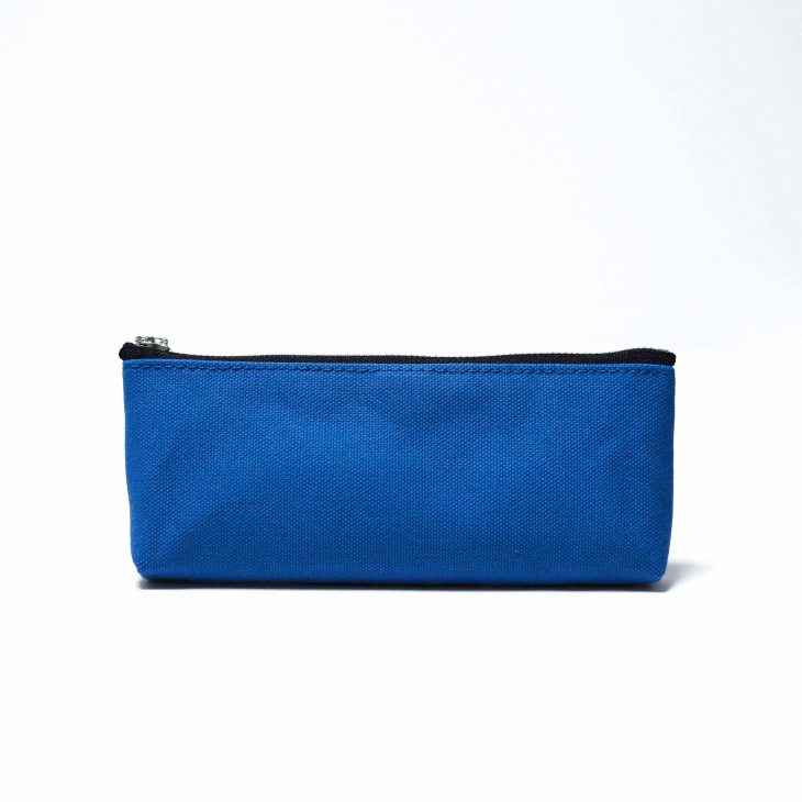 hoop flat pencil case made in Japan blue front image