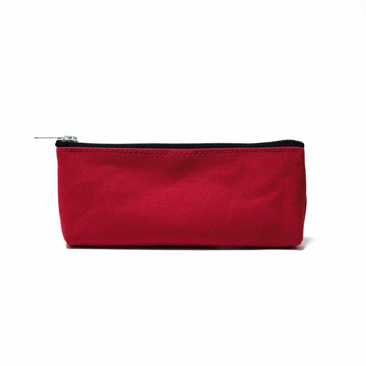 hoop flat pencil case made in Japan red front image