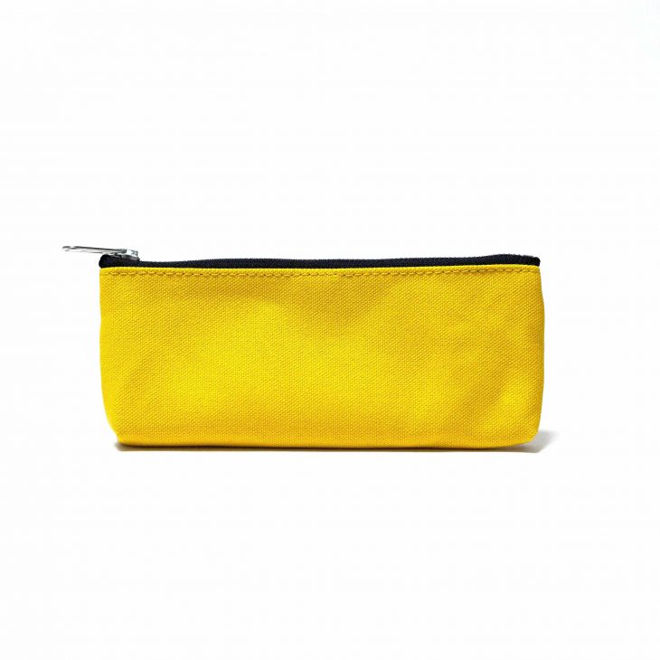 hoop flat pencil case made in Japan yellow front image