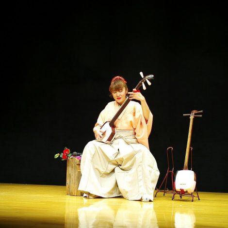 A shamisen player- japanese music